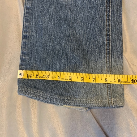 BONGO girls distressed patch unique vintage 90’s Denim Jeans 11 bootcut lowrise - Picture 9 of 12